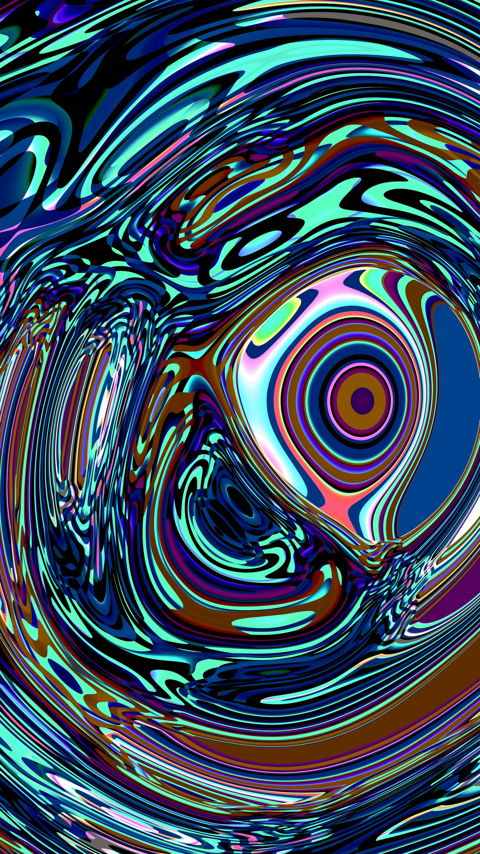 Abstract swirling pattern with vibrant colors