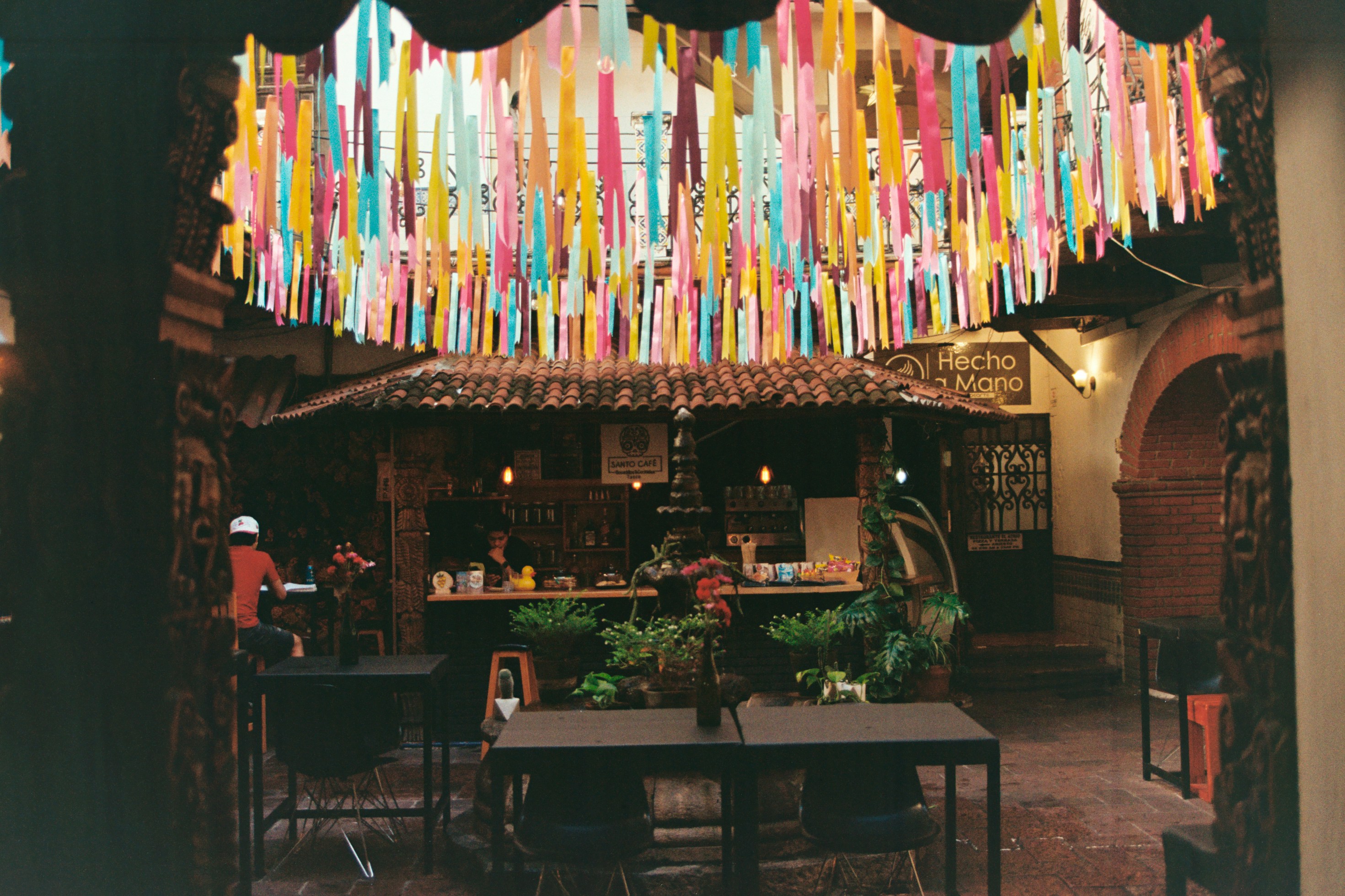 Cafe outdoor seating area