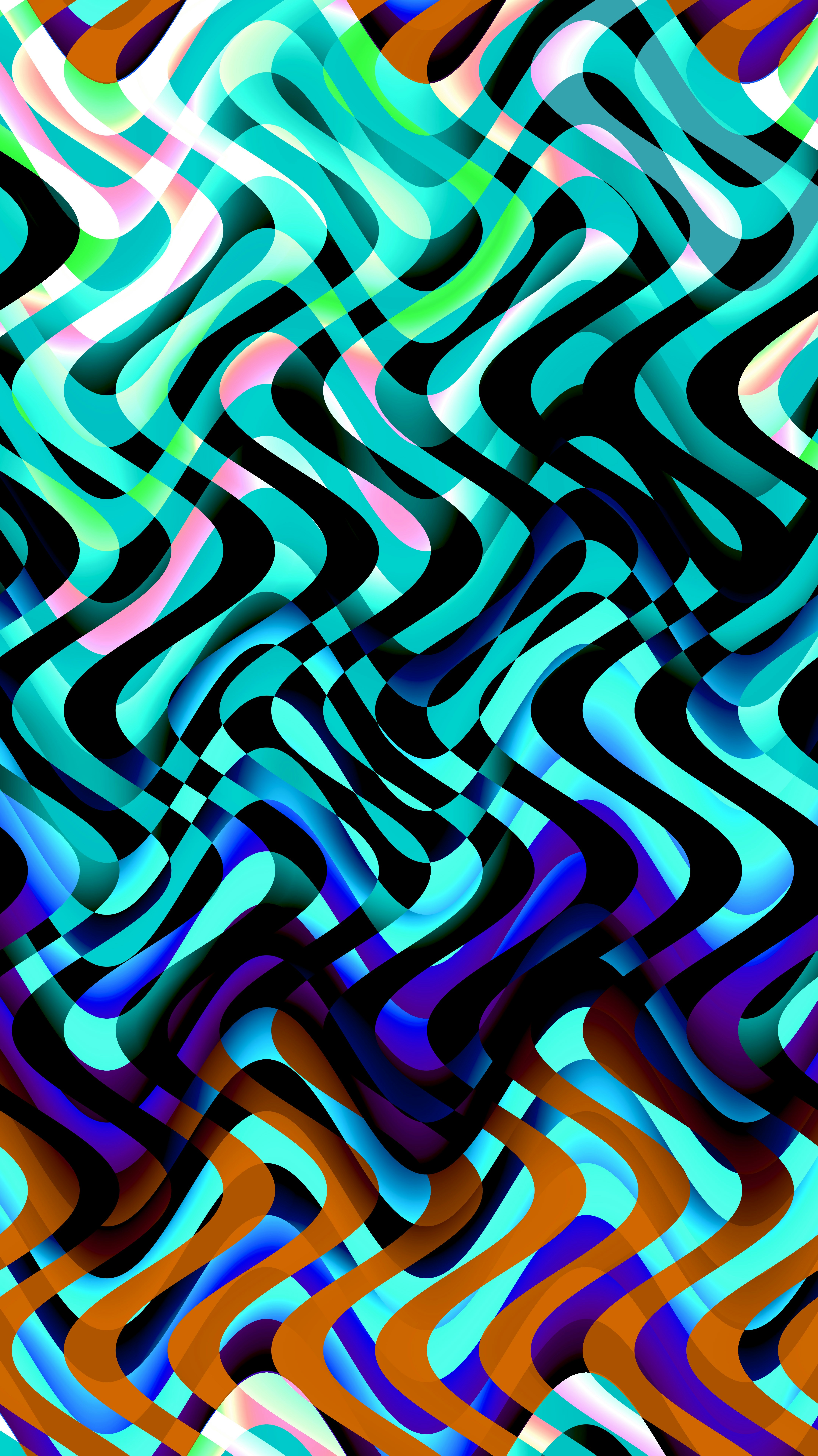 Abstract wavy pattern with vibrant colors