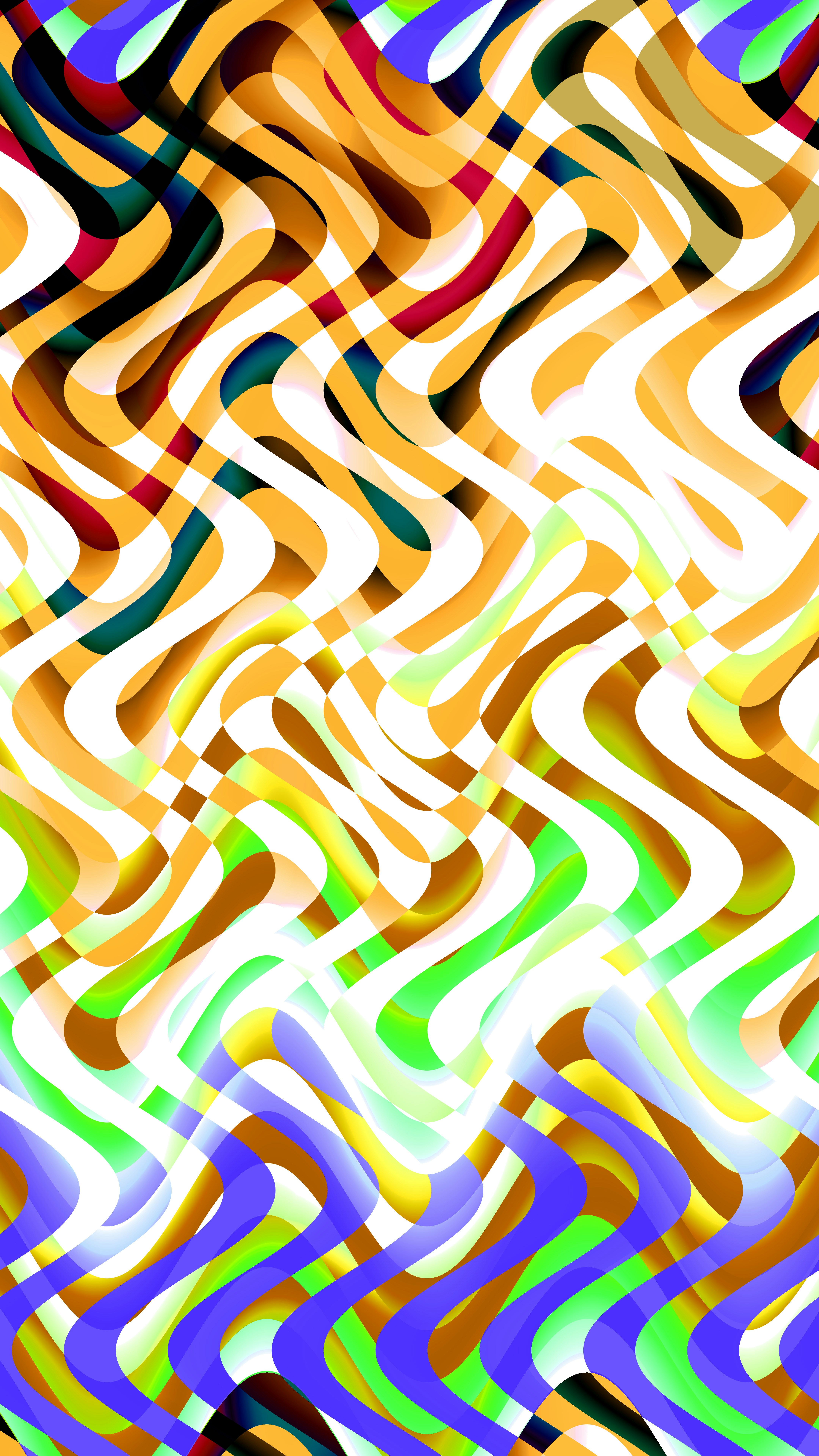 Abstract wavy lines with vibrant colors