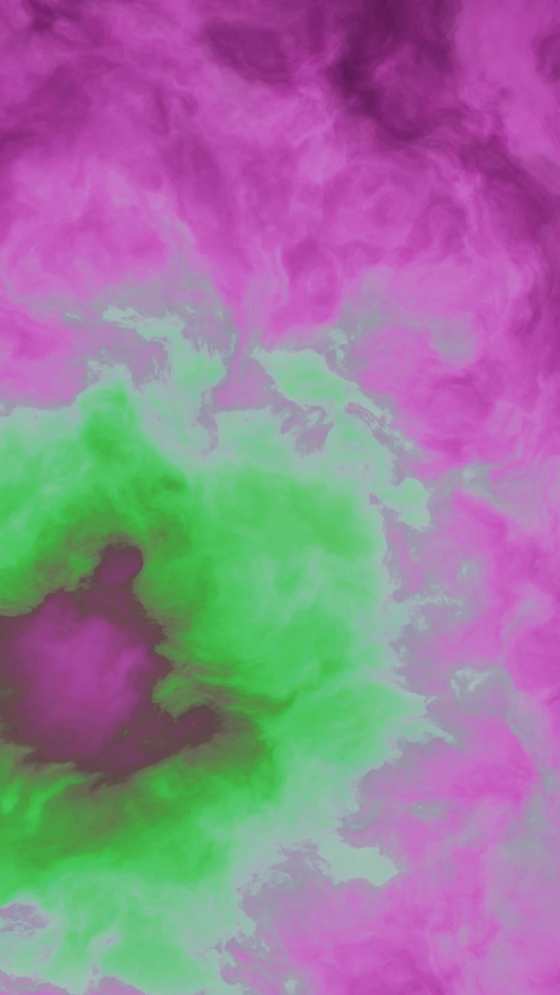 Abstract swirls of pink and green smoke