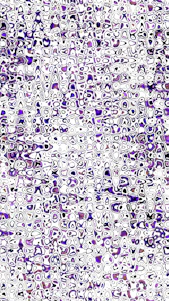 Abstract pattern of white, purple, and black shapes.