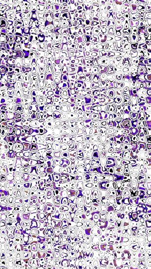 Abstract pattern of white, purple, and black shapes.