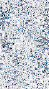 Abstract pattern of blue and purple shapes on white