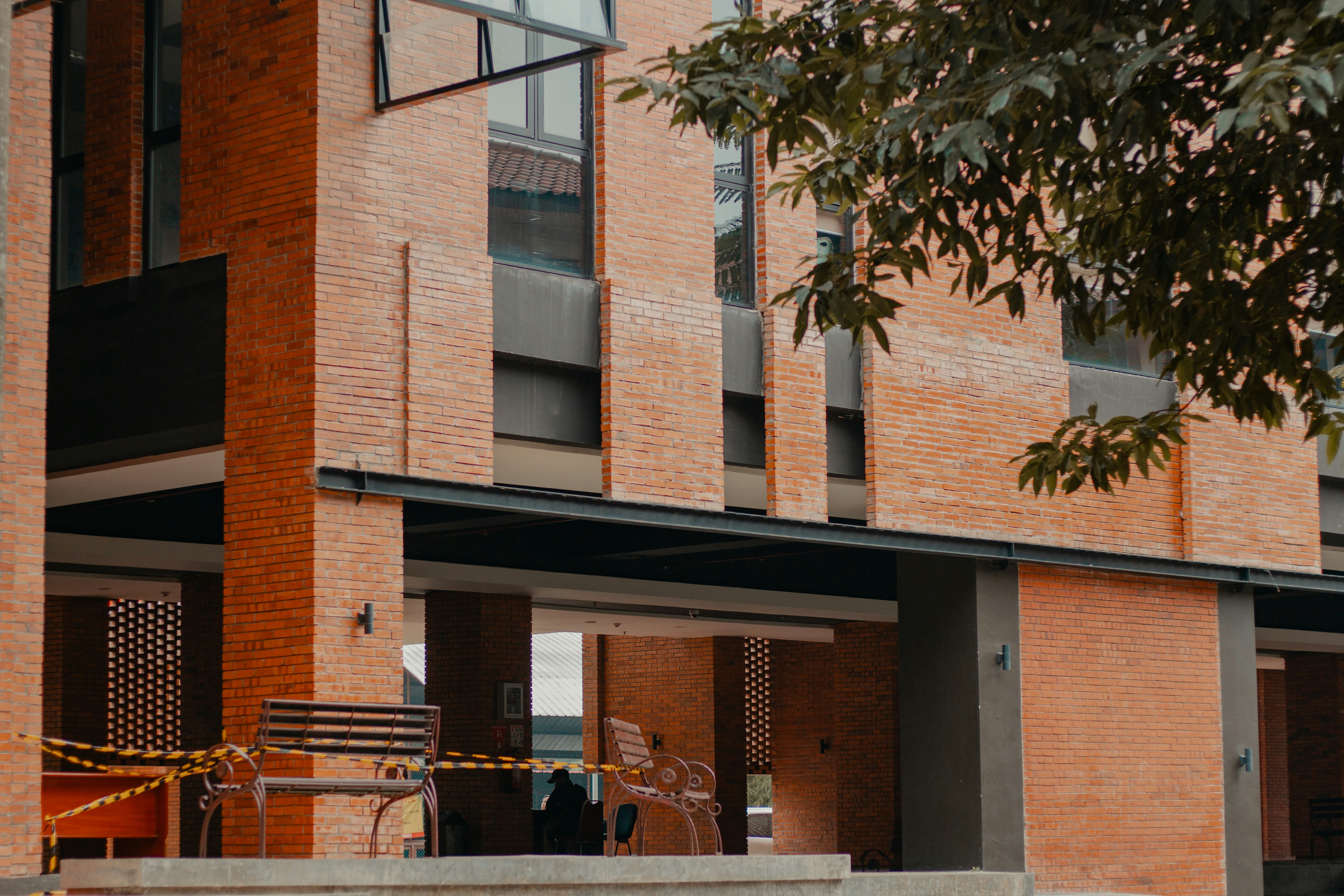 Brick building with windows