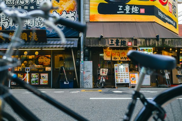 日本の街と自転車