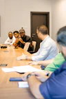 Diverse group of people in a business meeting