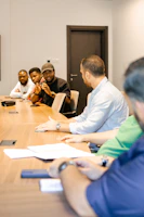 Diverse group of people in a business meeting