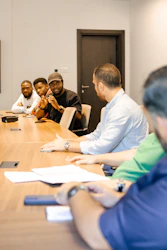 Diverse group of people in a business meeting
