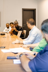 Diverse group of people in a business meeting