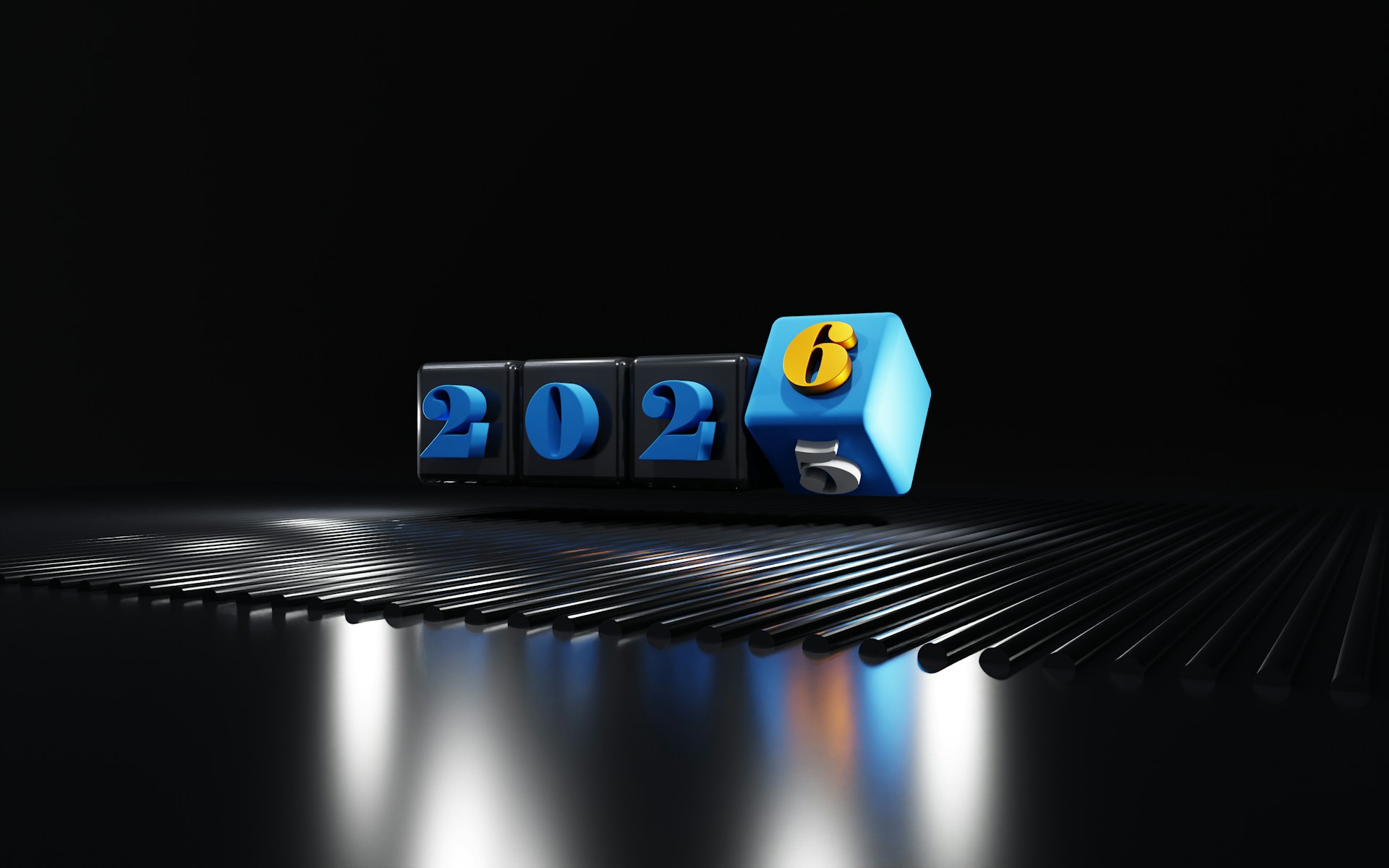 Year 2026 displayed on cubes