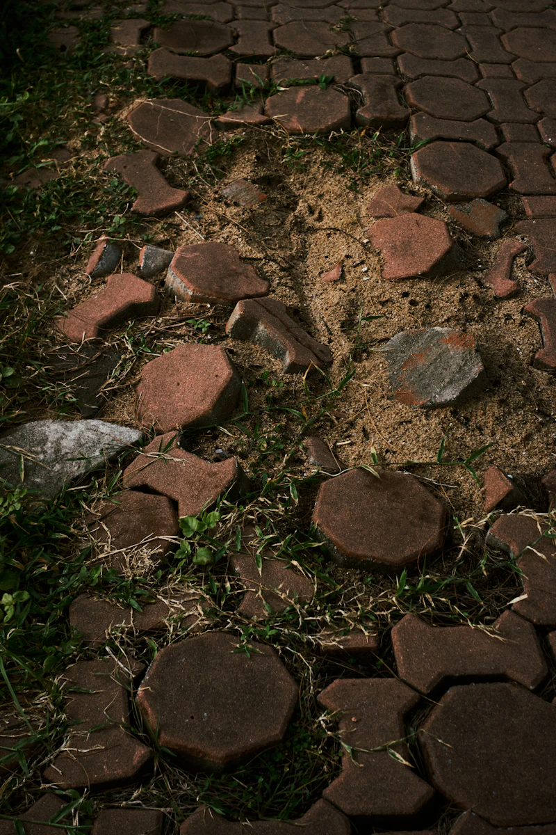 Backyard patio installation with interlocking stone in Mimico