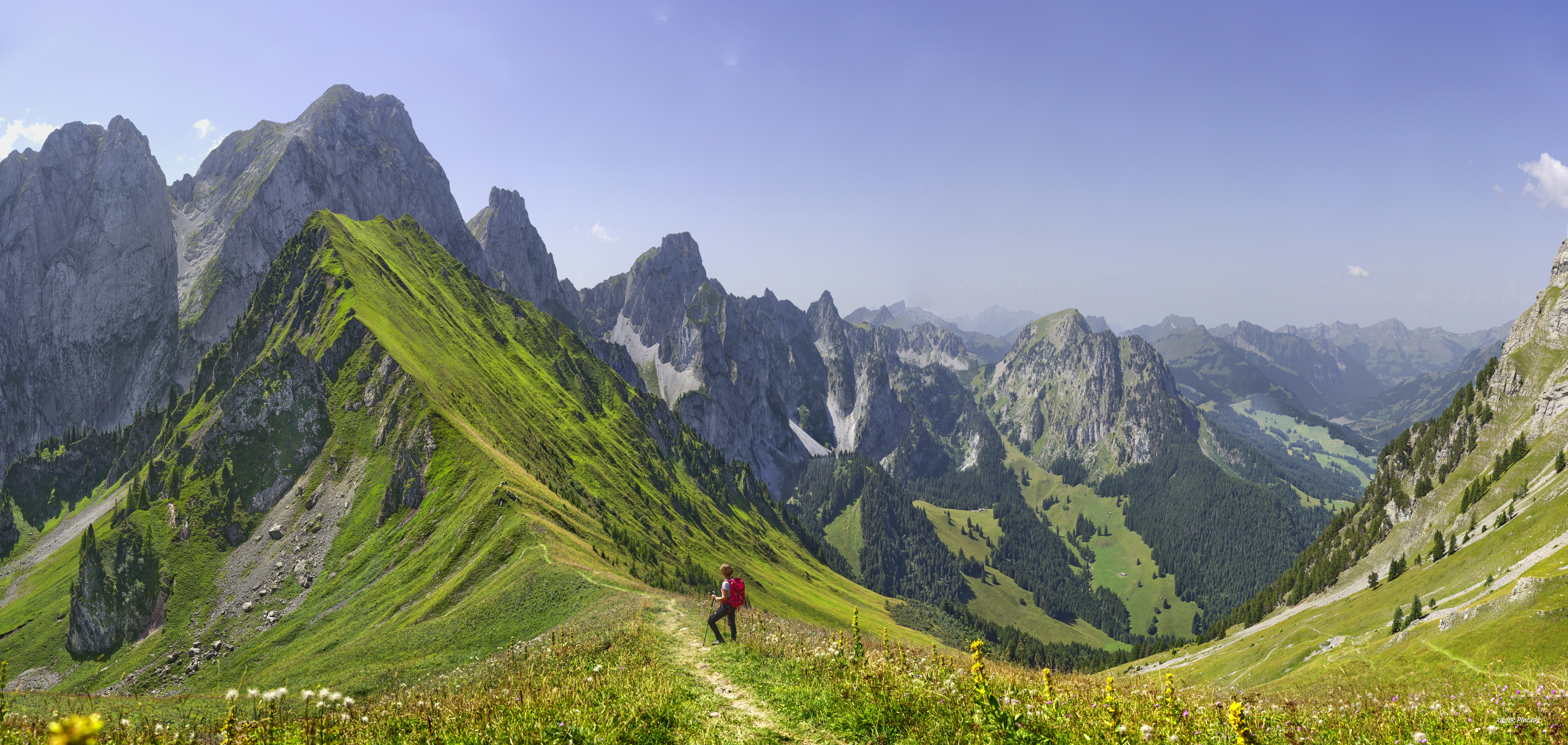 I was struck by the incredible beauty of the Swiss Alps in the region between Rougemont and Gstaad. The combination of green pastures and rugged mountains is unique. It gives us a feeling of protection and brings serenity.