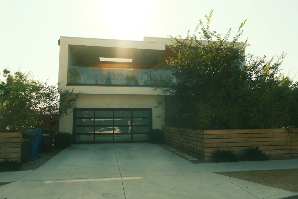 Modern home exterior with a clean facade