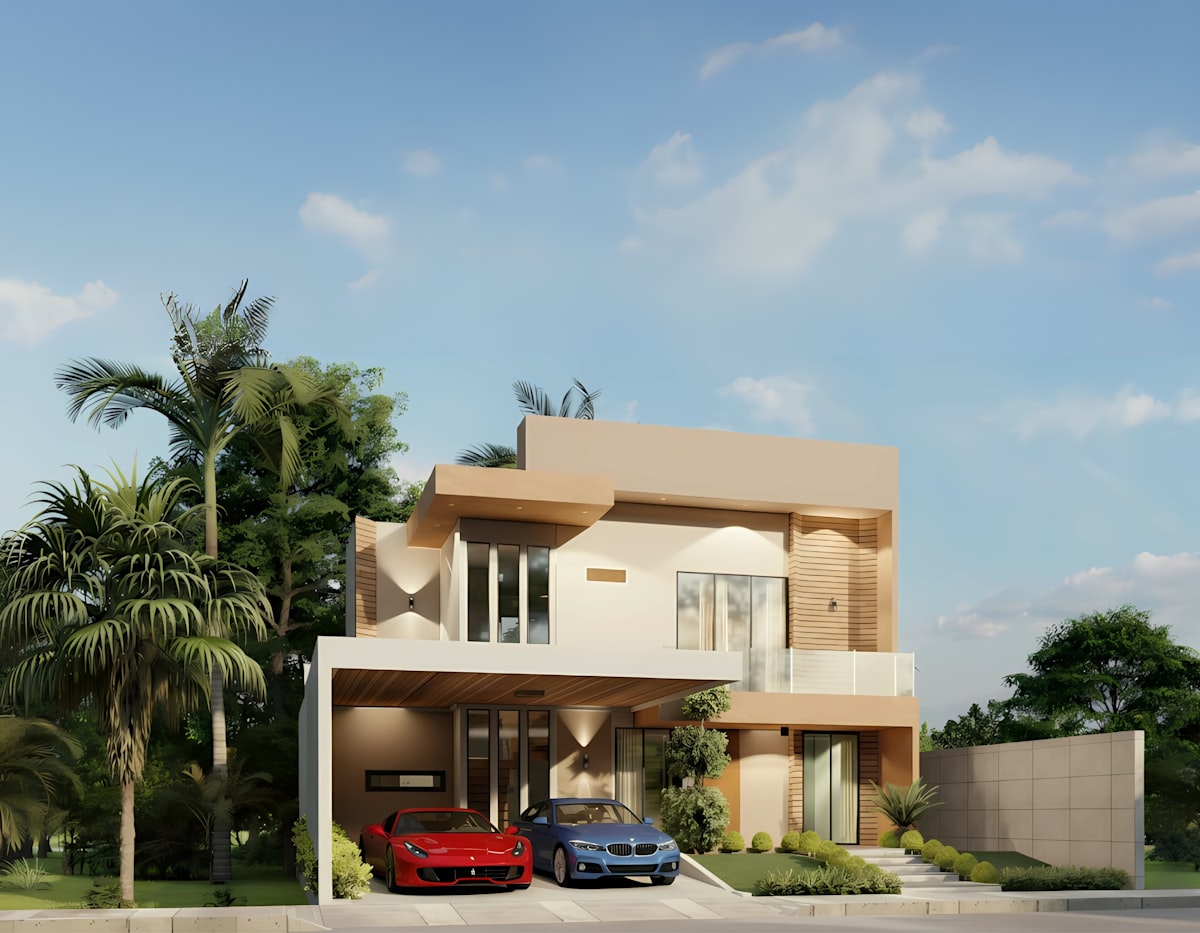 Muž a žena si prohlížejí plány nového domu a diskutují o financování hypotéky.