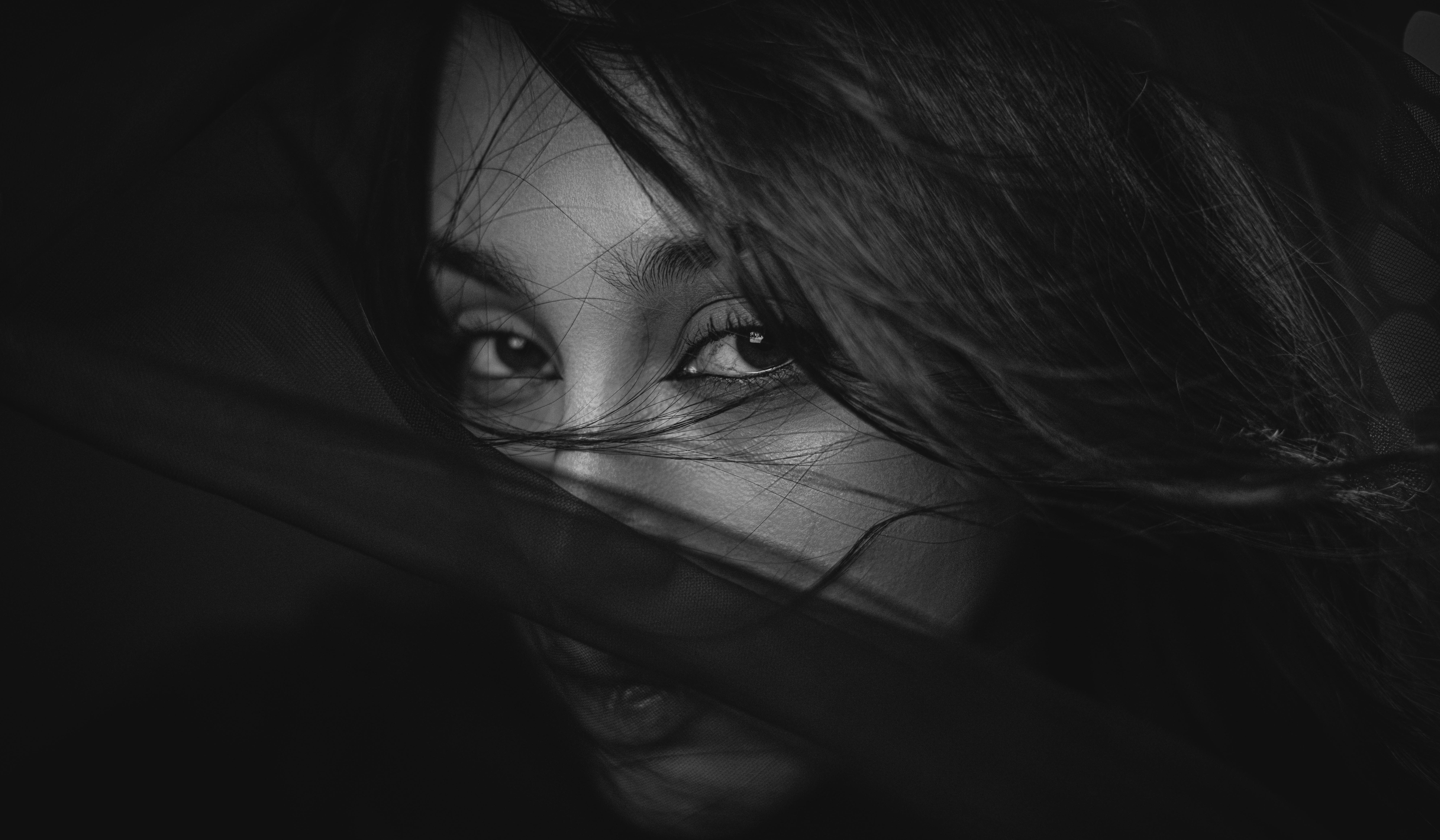 Woman's eyes close-up