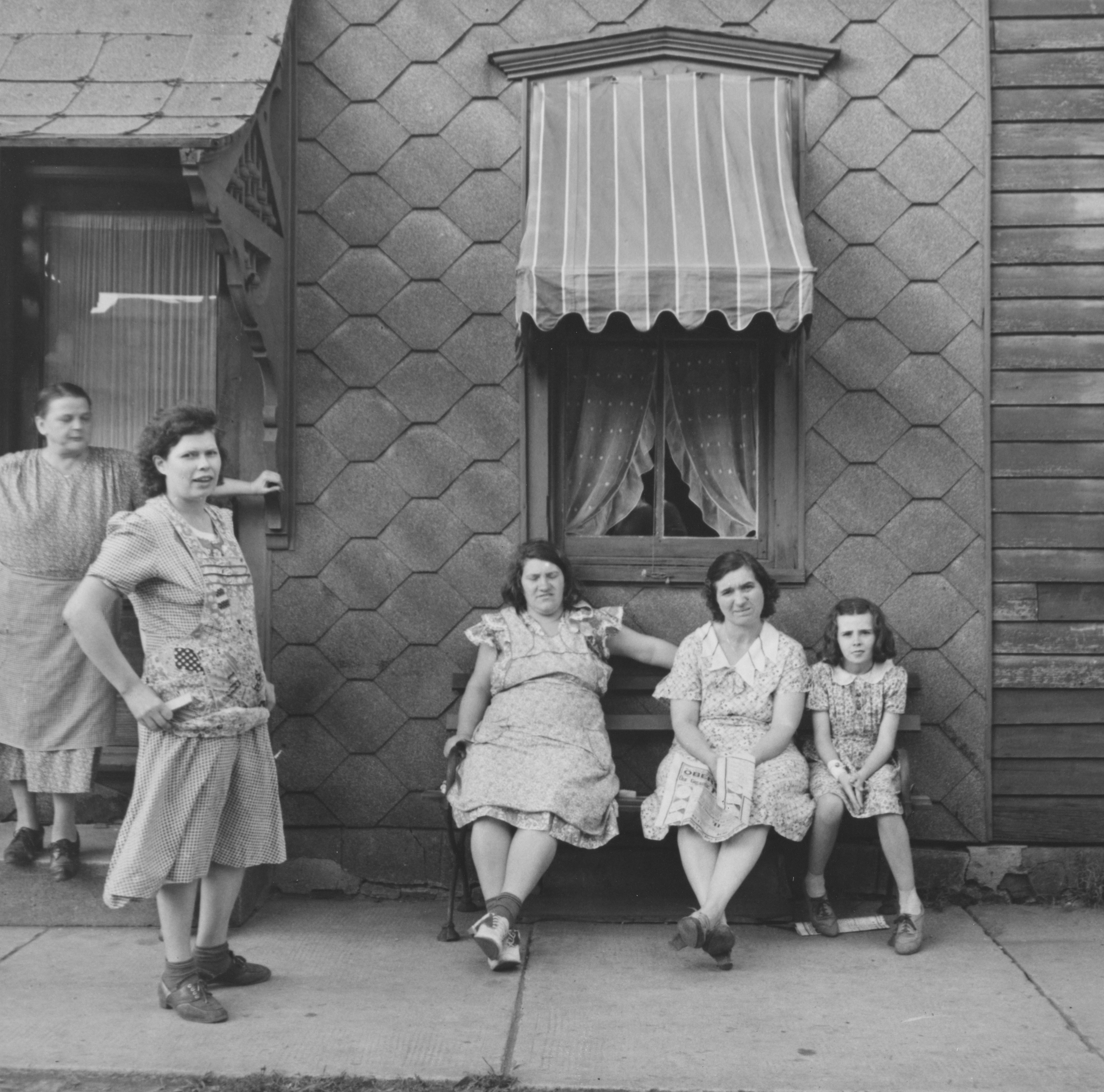 family portrait with vintage style