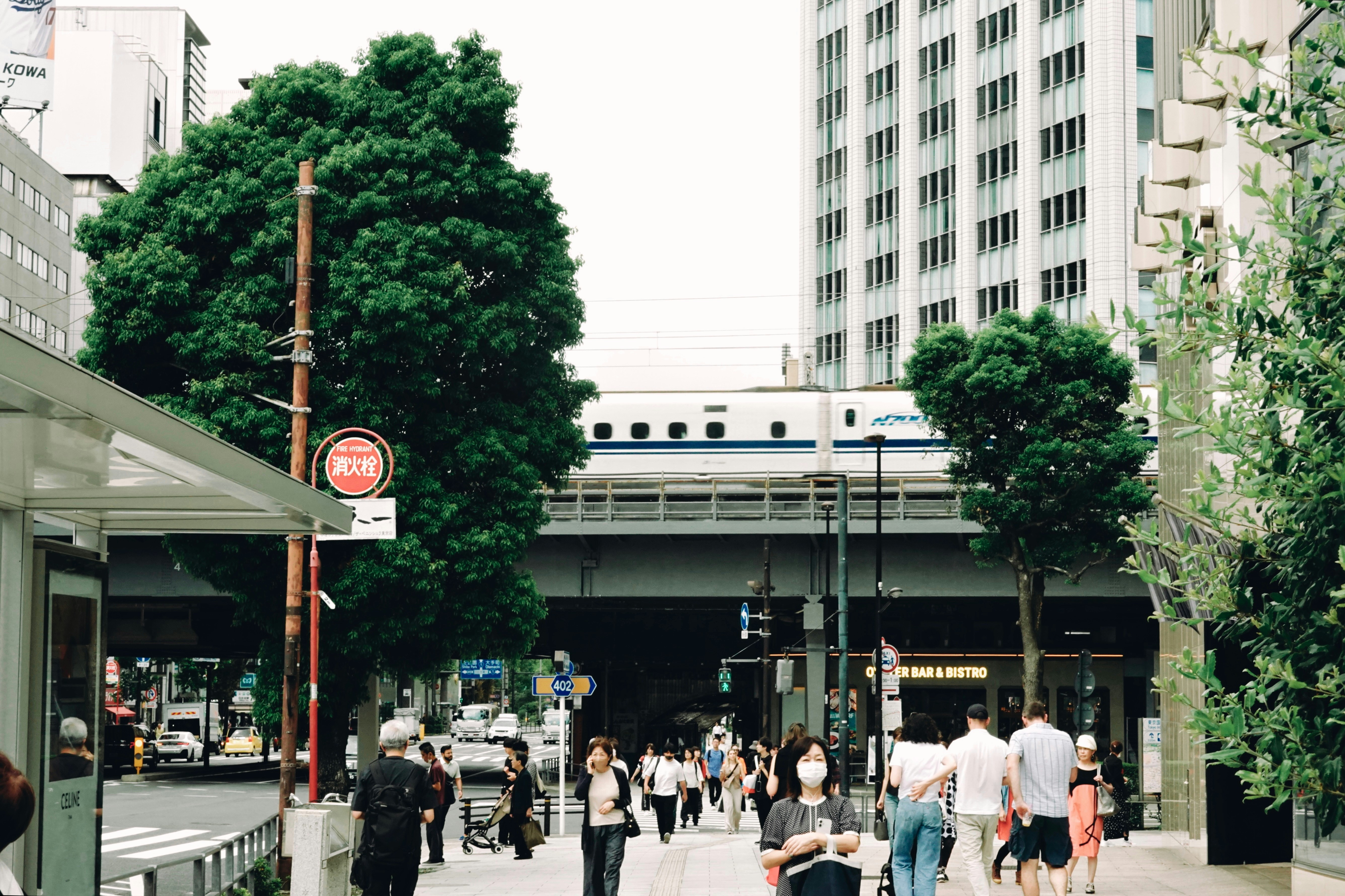 JR Tokyo Wide Pass held up against a train station background