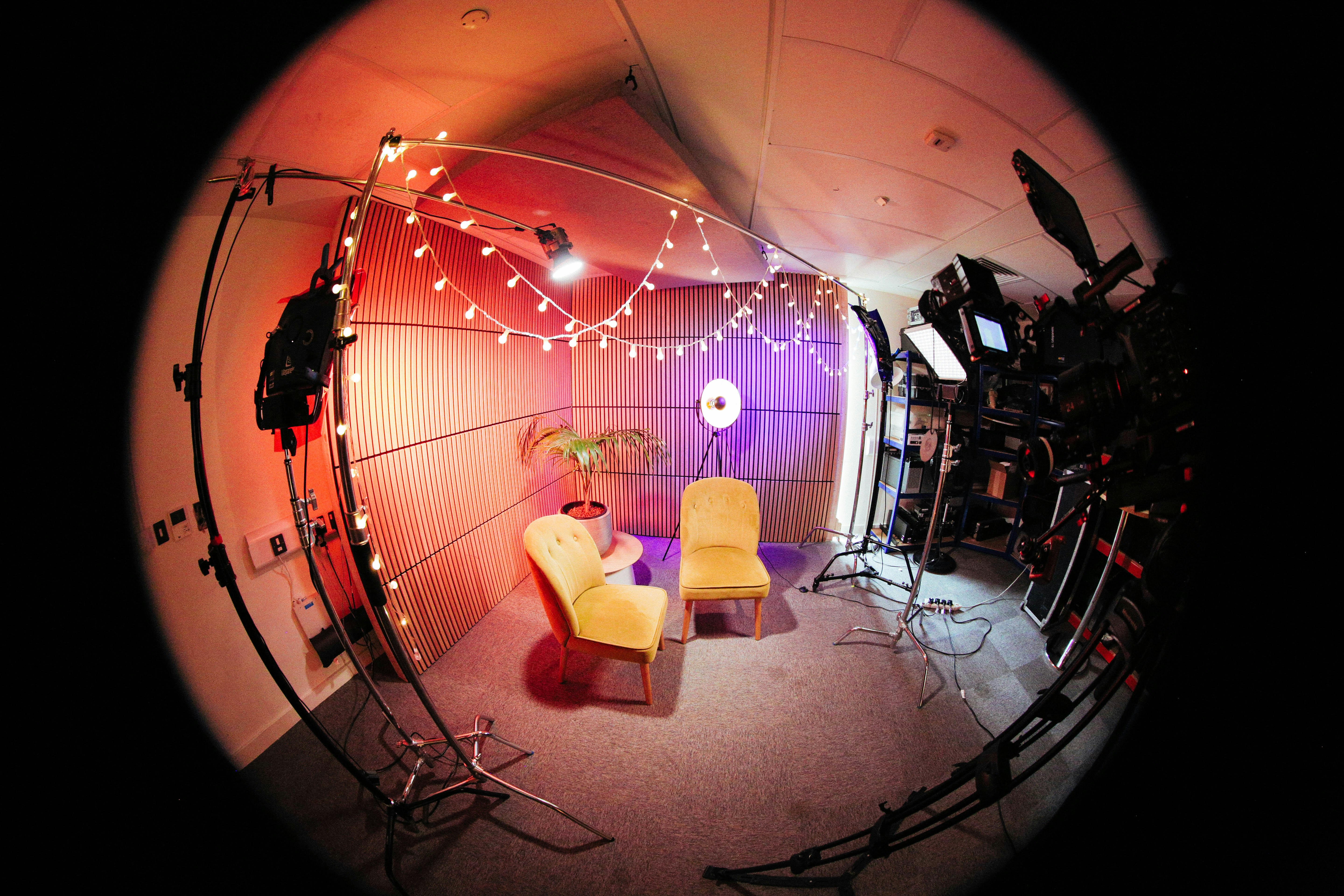 Professional studio setup with equipment