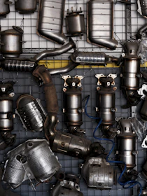 Assortment of catalytic converters and exhaust system parts