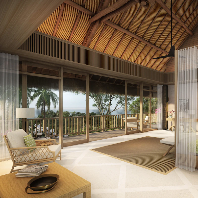 Luxury resort villa interior