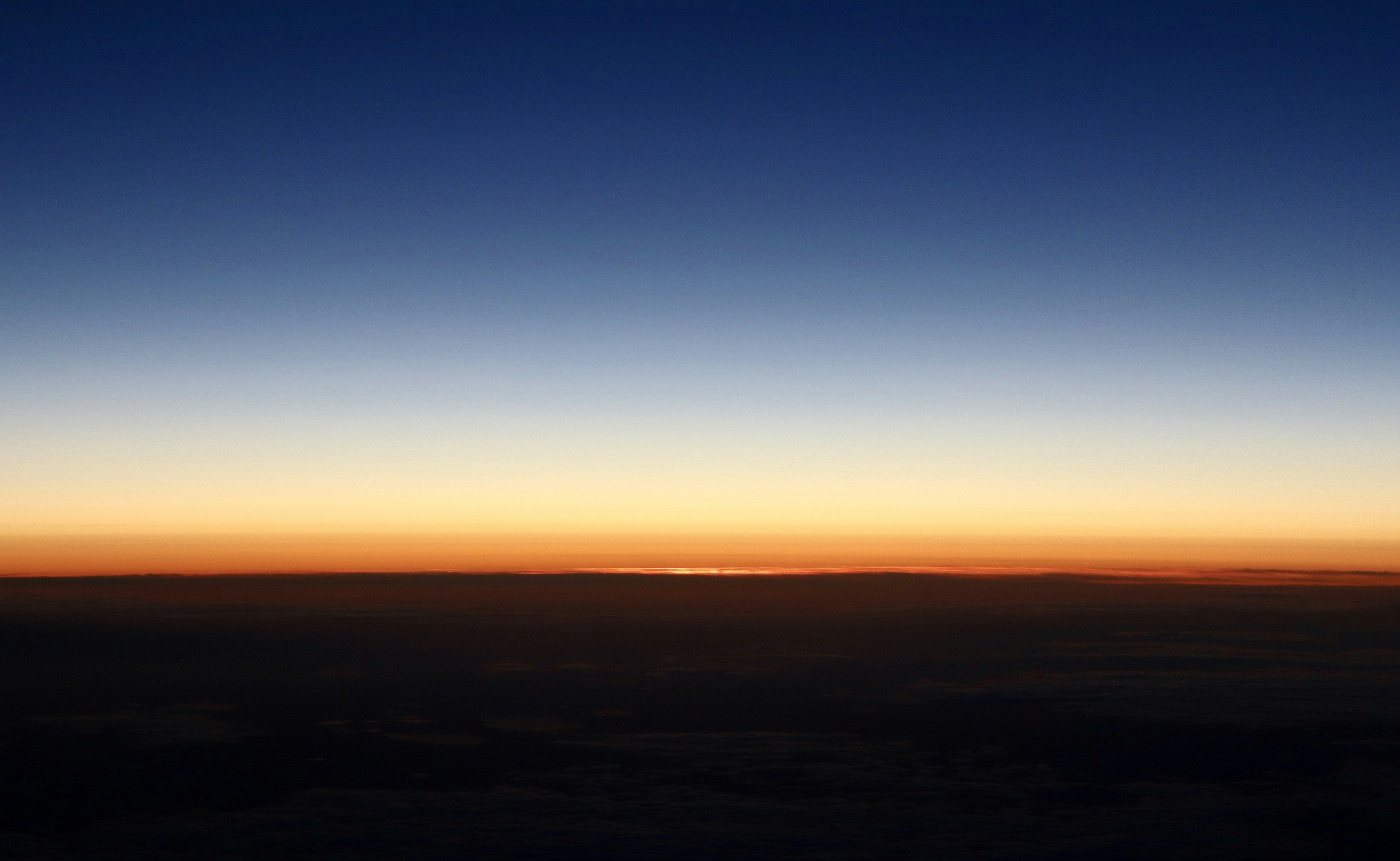 Horizon at sunset with gradient sky