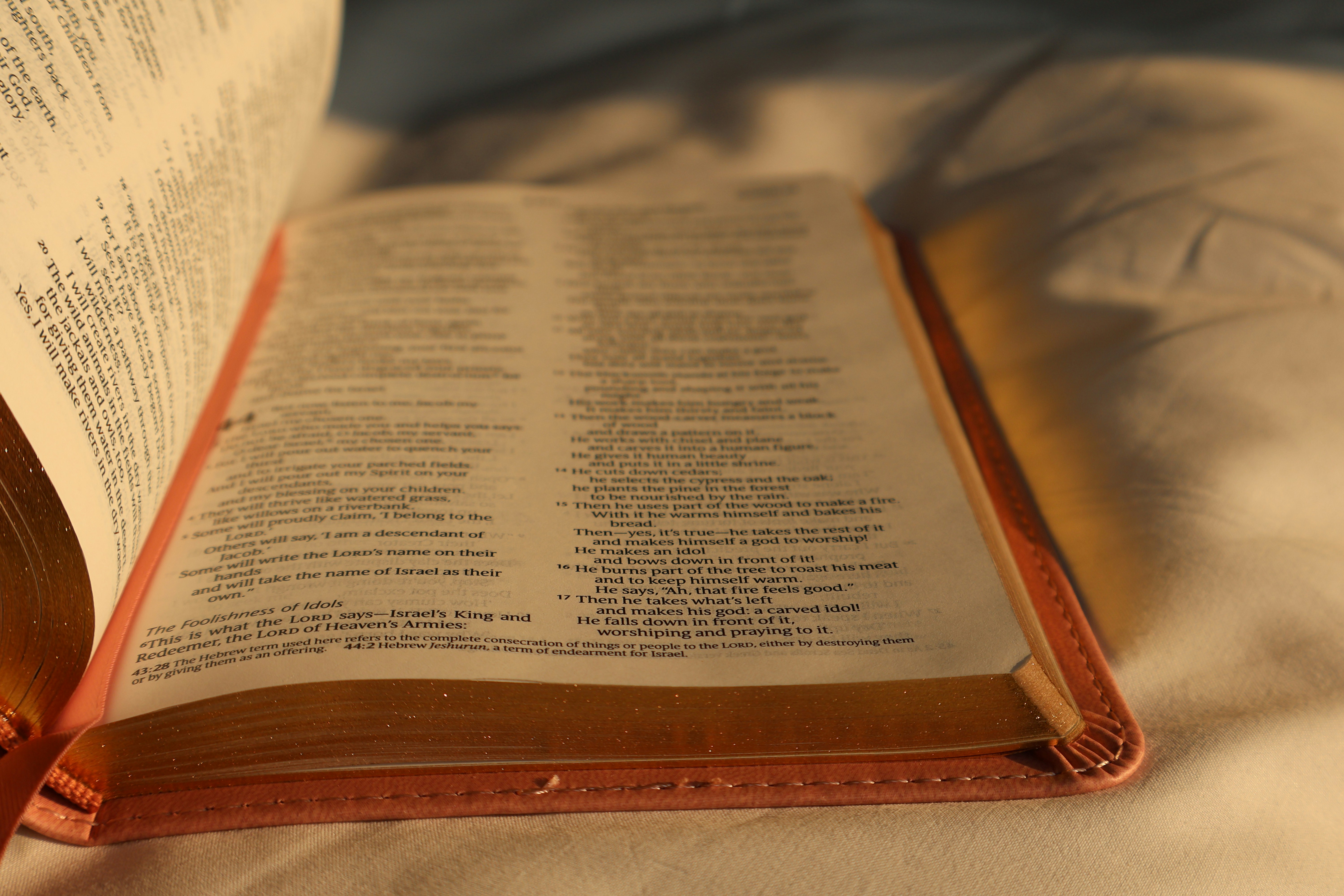 Open book with text on pages