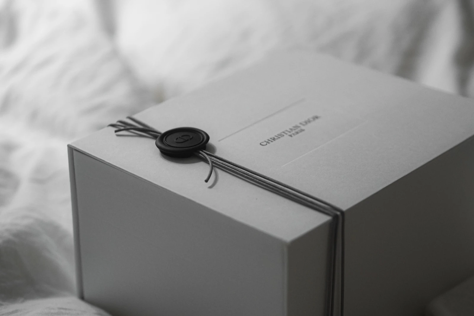 Elegant neutral gift wrapping for a 34th wedding anniversary