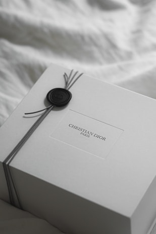 Christian dior gift box with wax seal