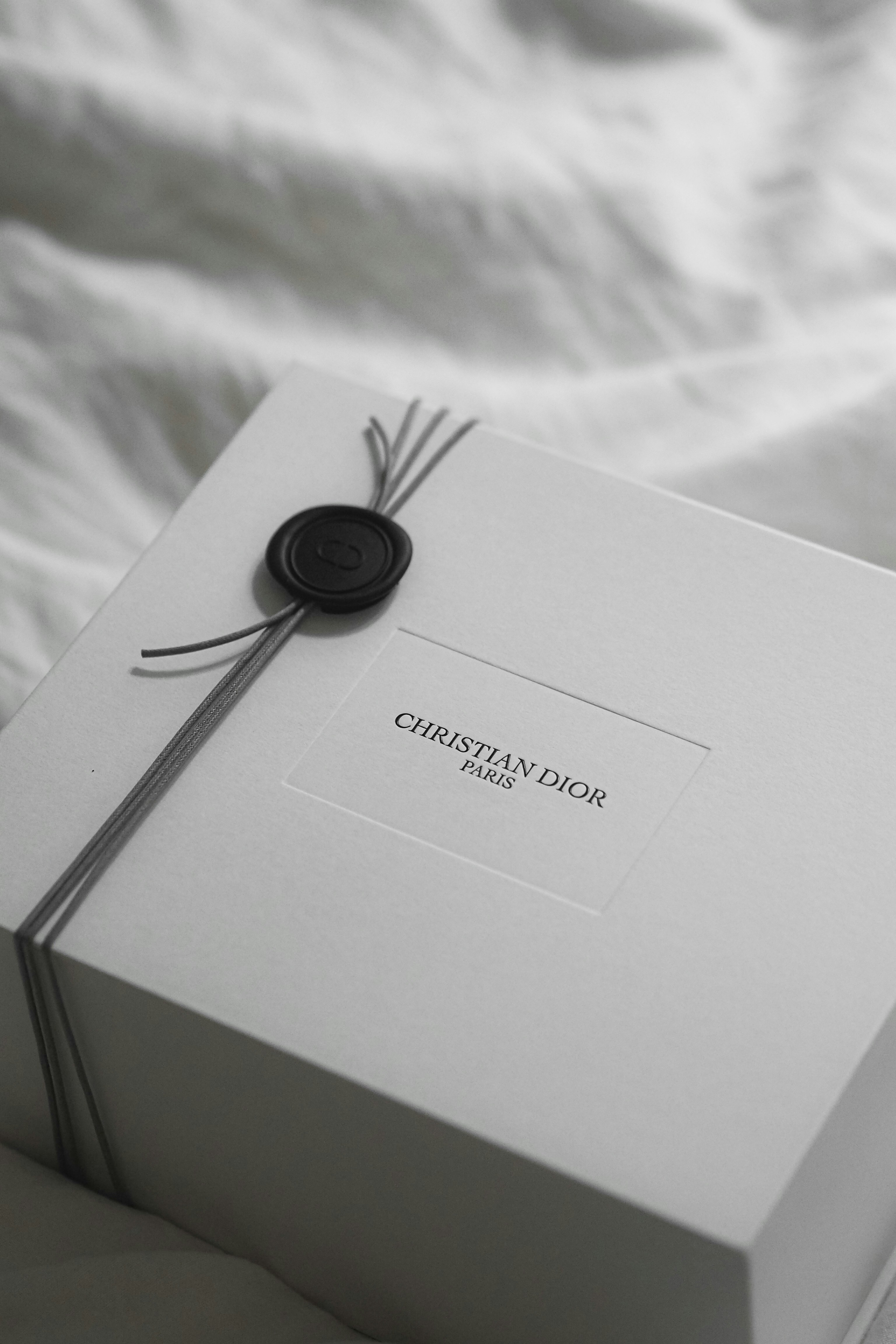 Christian dior gift box with wax seal