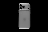 Back of a silver smartphone with three cameras.