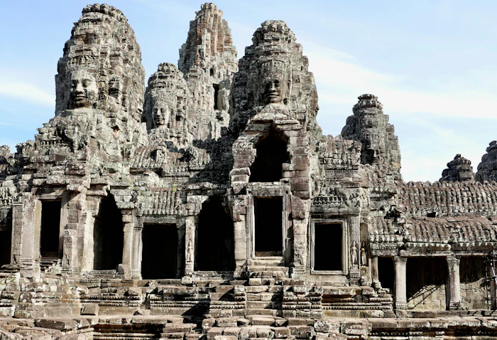 The face-towers of the Bayon