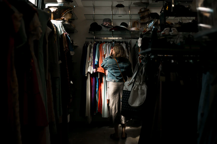 A dimly lit boutique rack — members-only offers