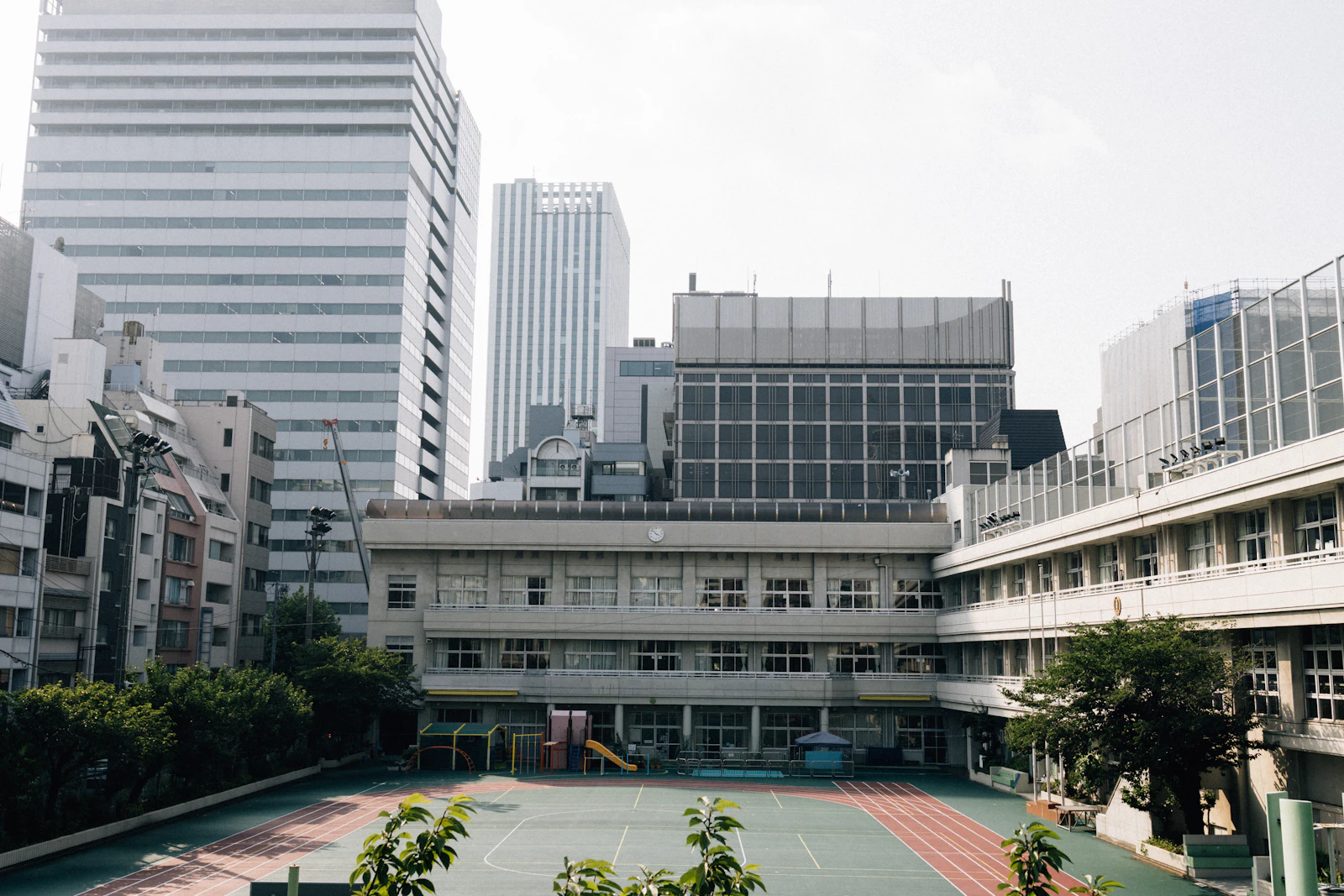 Modern school building exterior