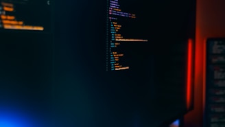 Computer screen displaying lines of code