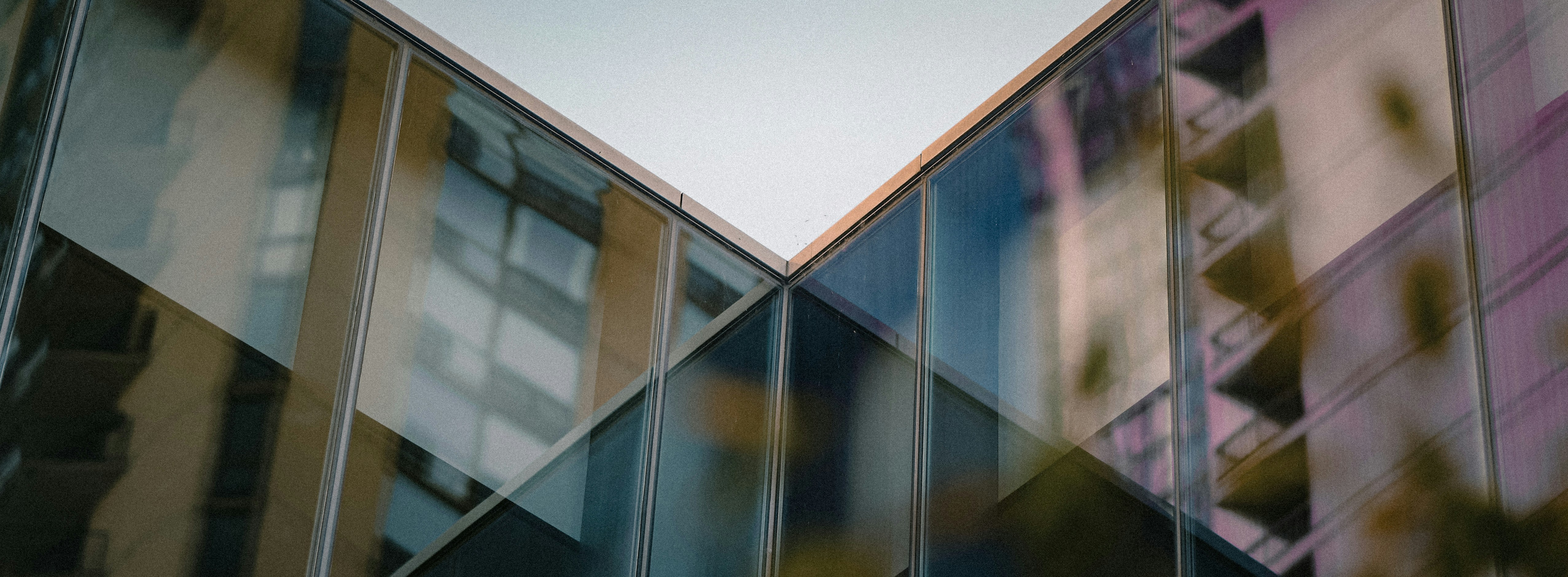 Modern building with reflective glass facade