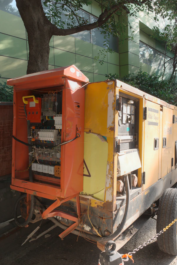Caterpillar CAT diesel generator yellow