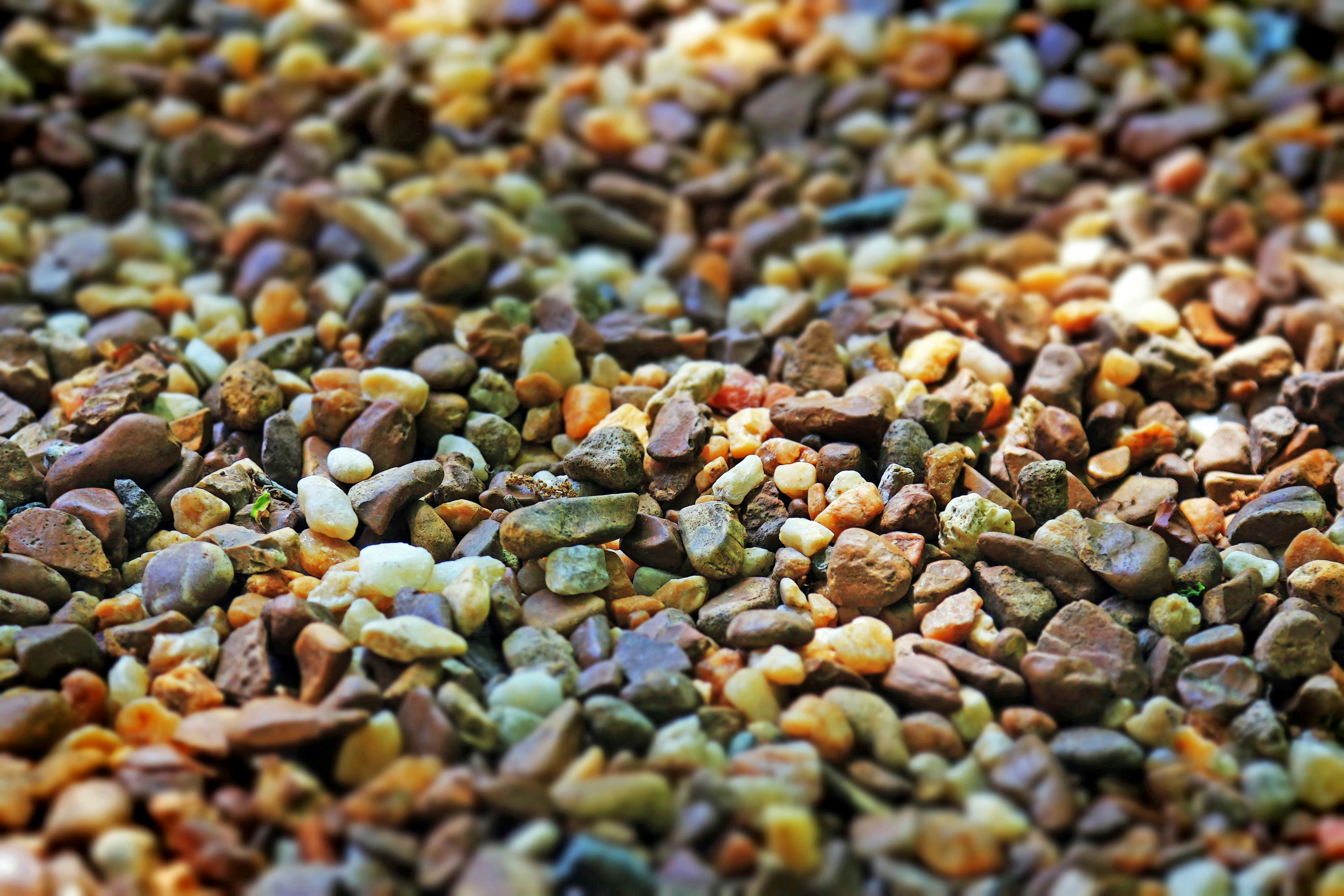 Close-up of colorful small pebbles and gravel.
