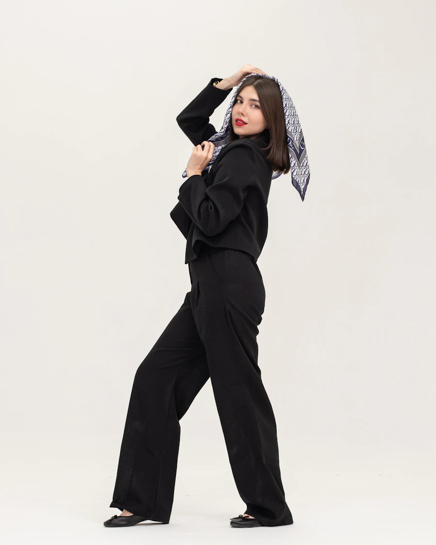 Sand Wide-Leg Trouser — Featherweight in stretch jersey.