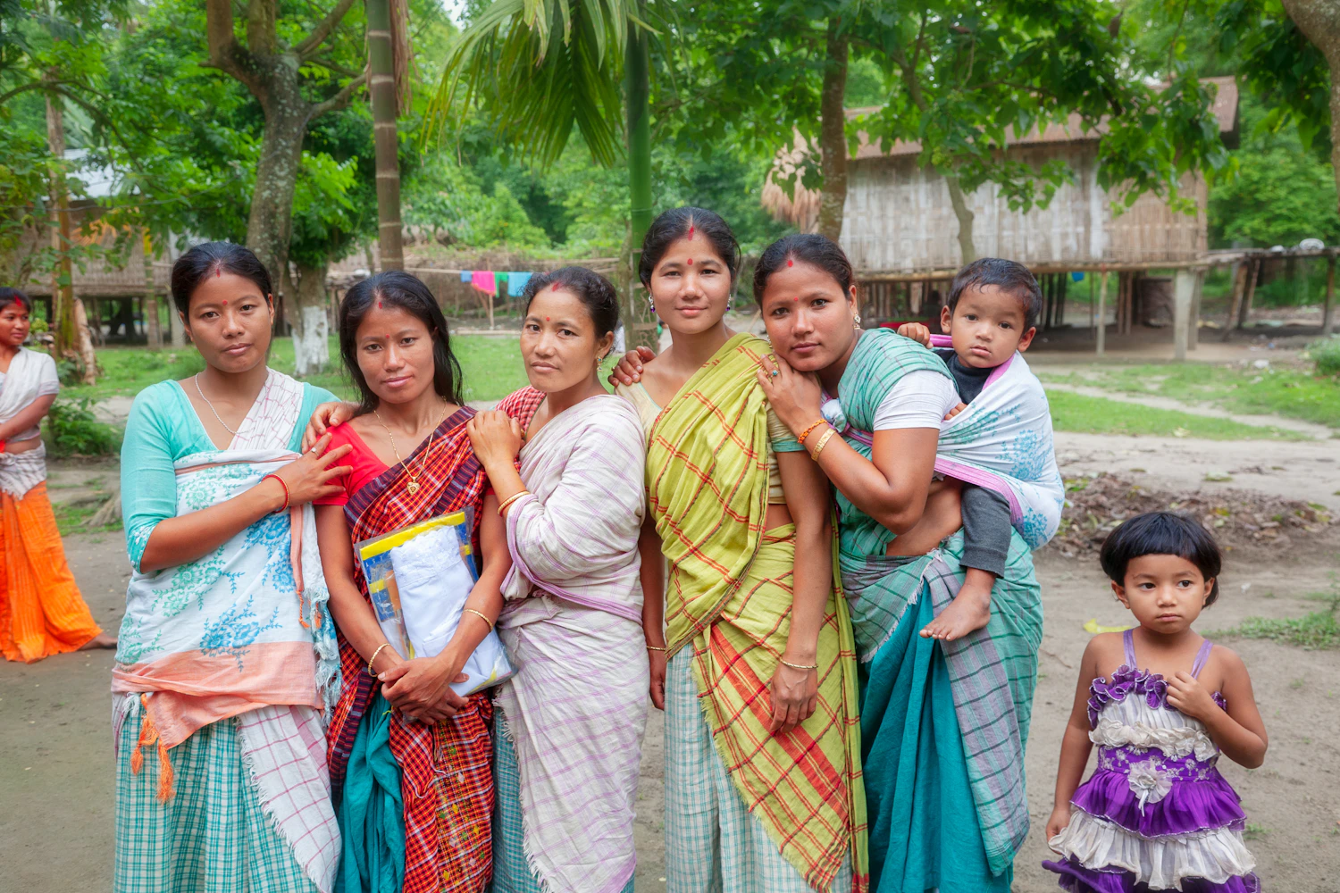 Rural women participating in a community development initiative