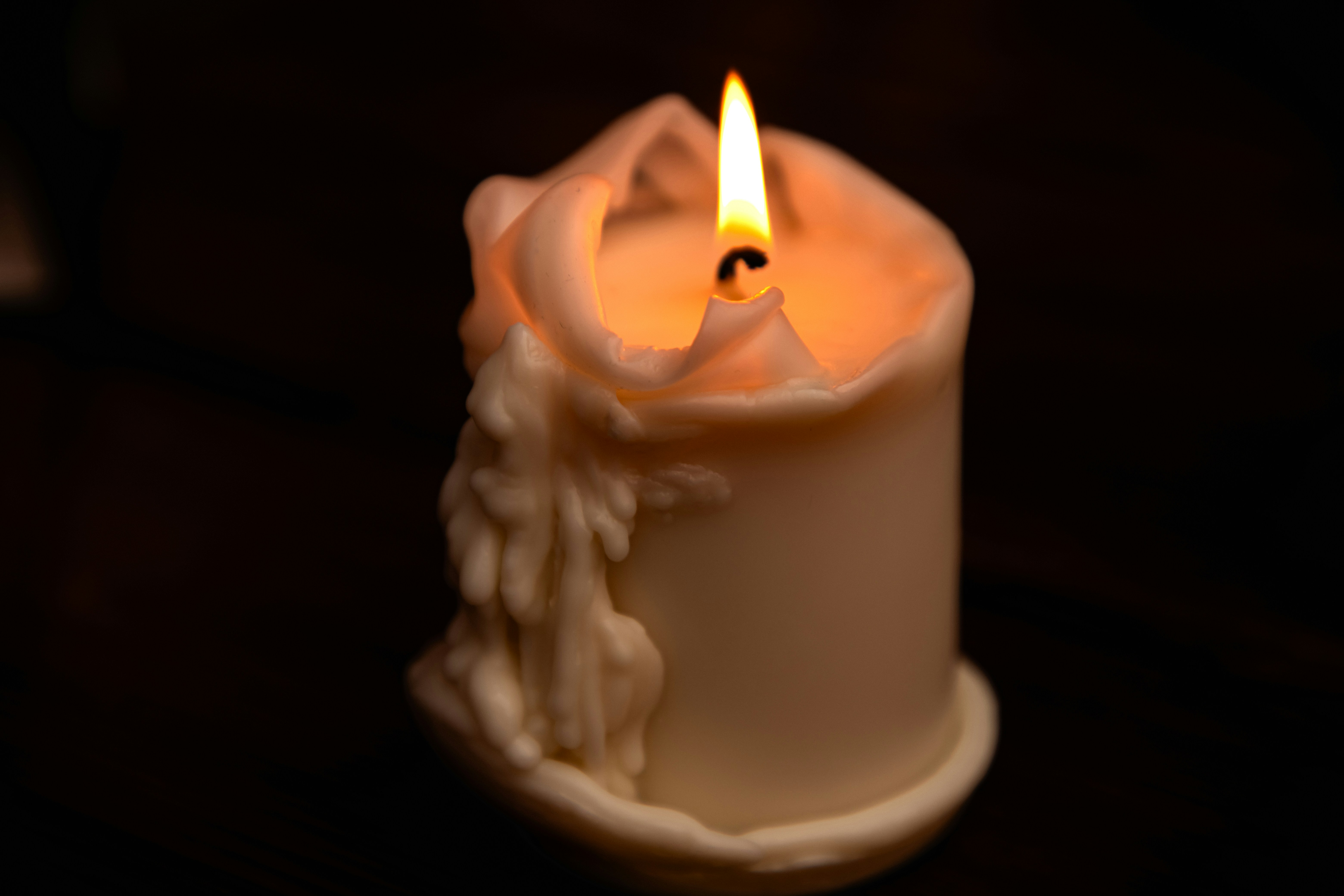 Melting candle wax