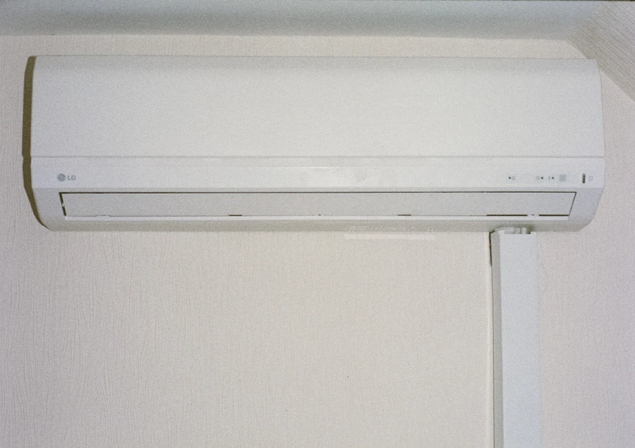 Wall mounted air conditioner in a clean interior