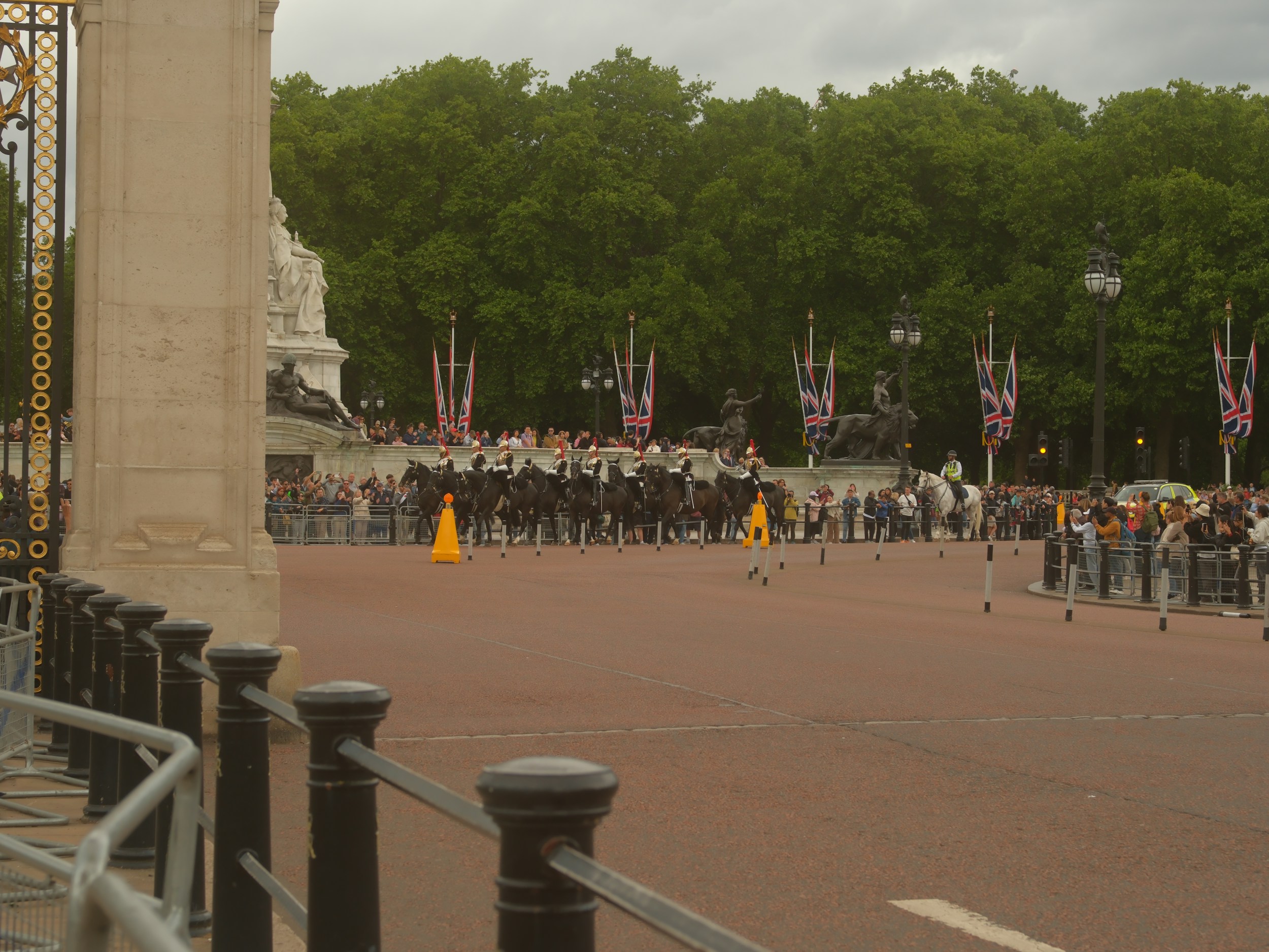empty parade ground flagpoles