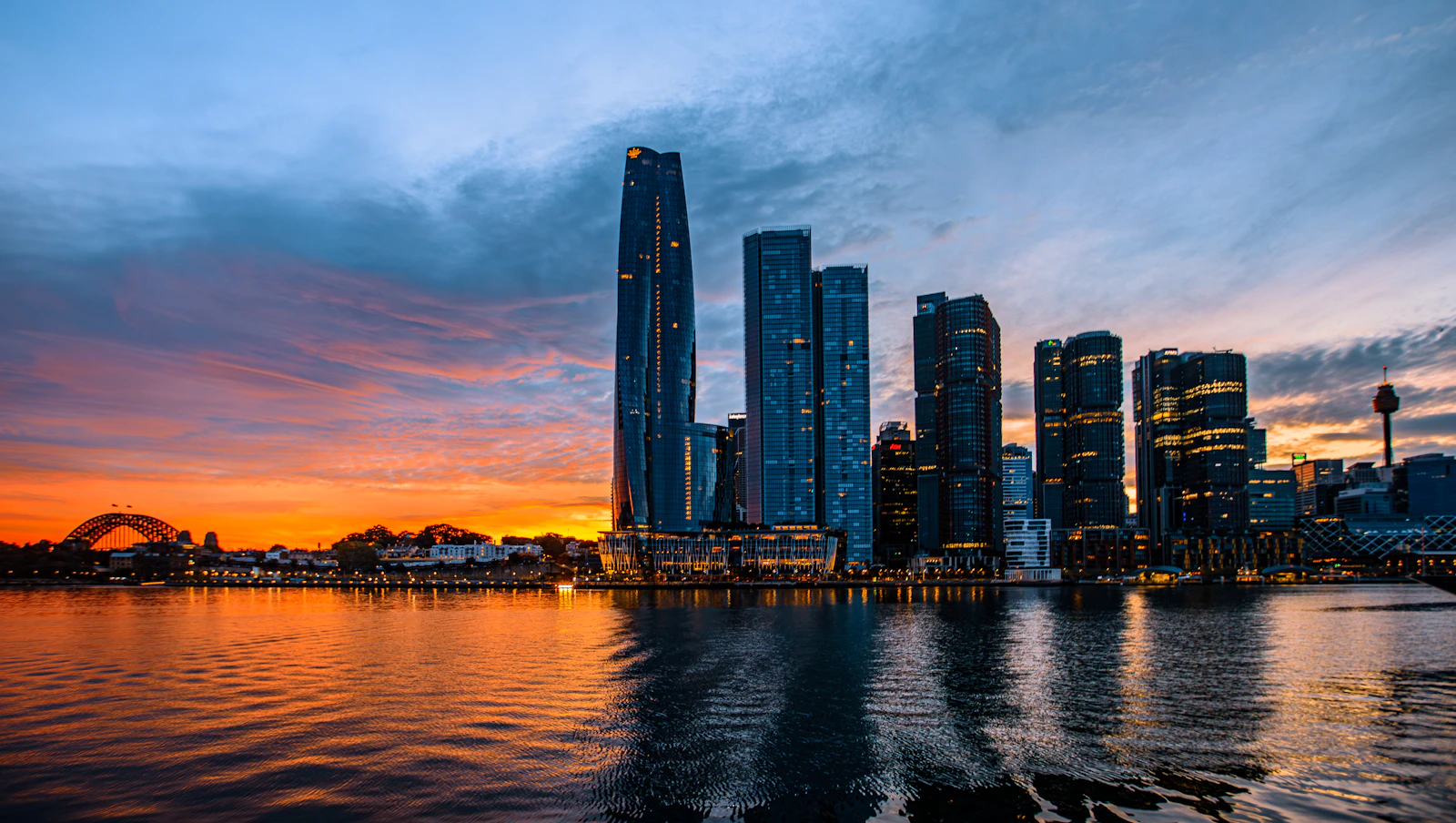 Barangaroo and Sydney CBD skyline representing commercial audio visual services across Sydney