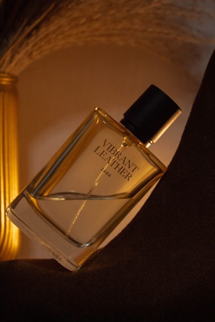 A bottle of vibrant leather zara perfume