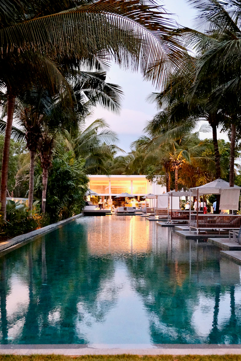 Mauritius resort at dusk