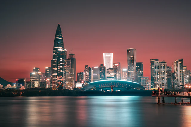 Shenzhen Bay skyline in Shenzhen