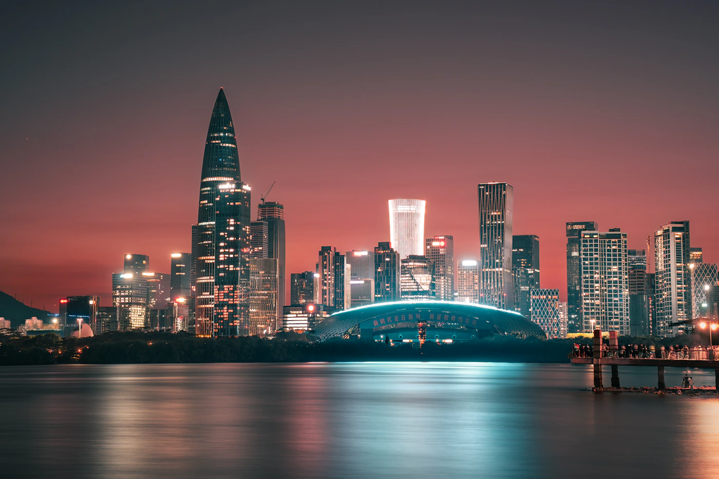 Shenzhen Bay skyline in Shenzhen
