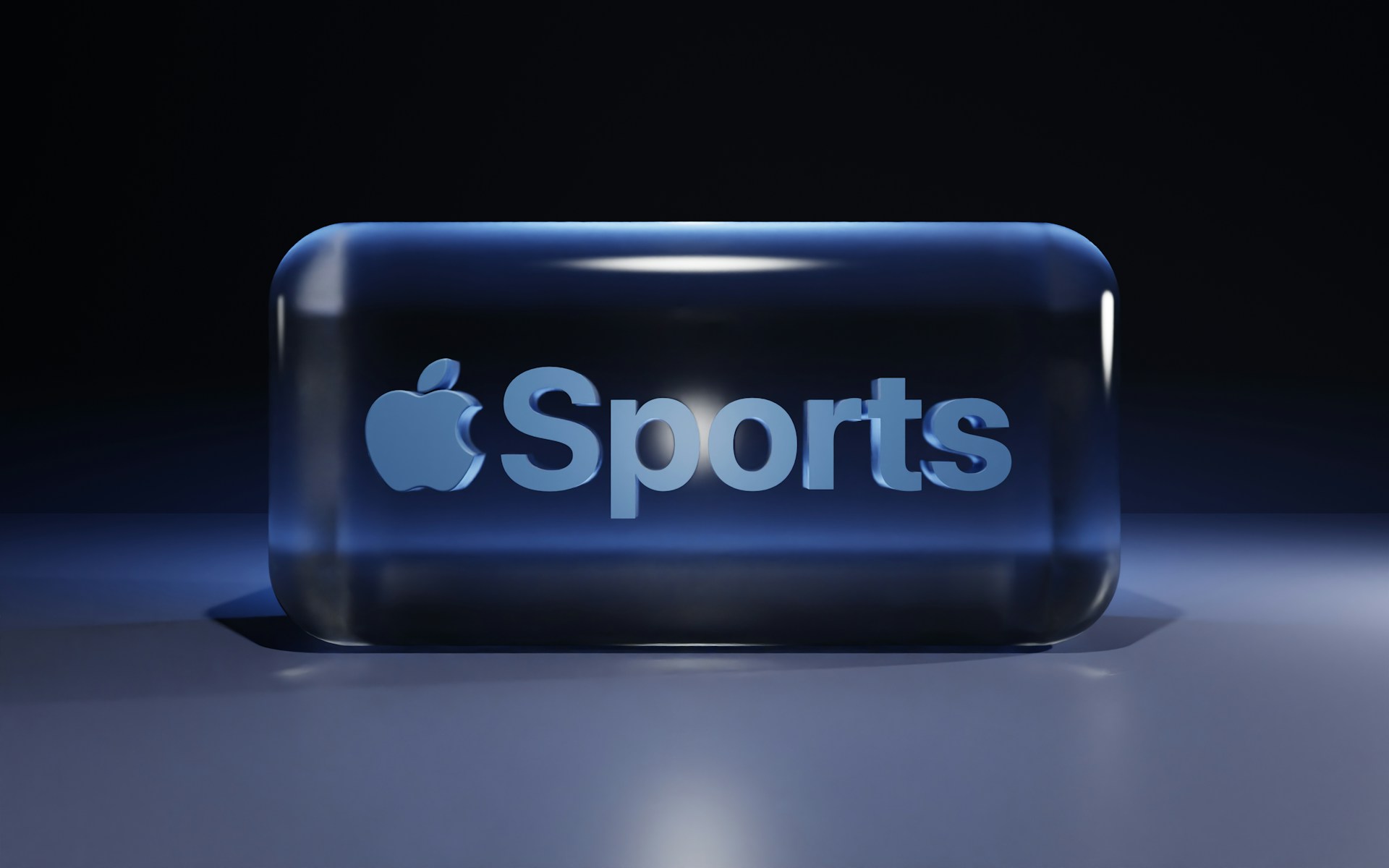 Apple sports logo on a transparent block.