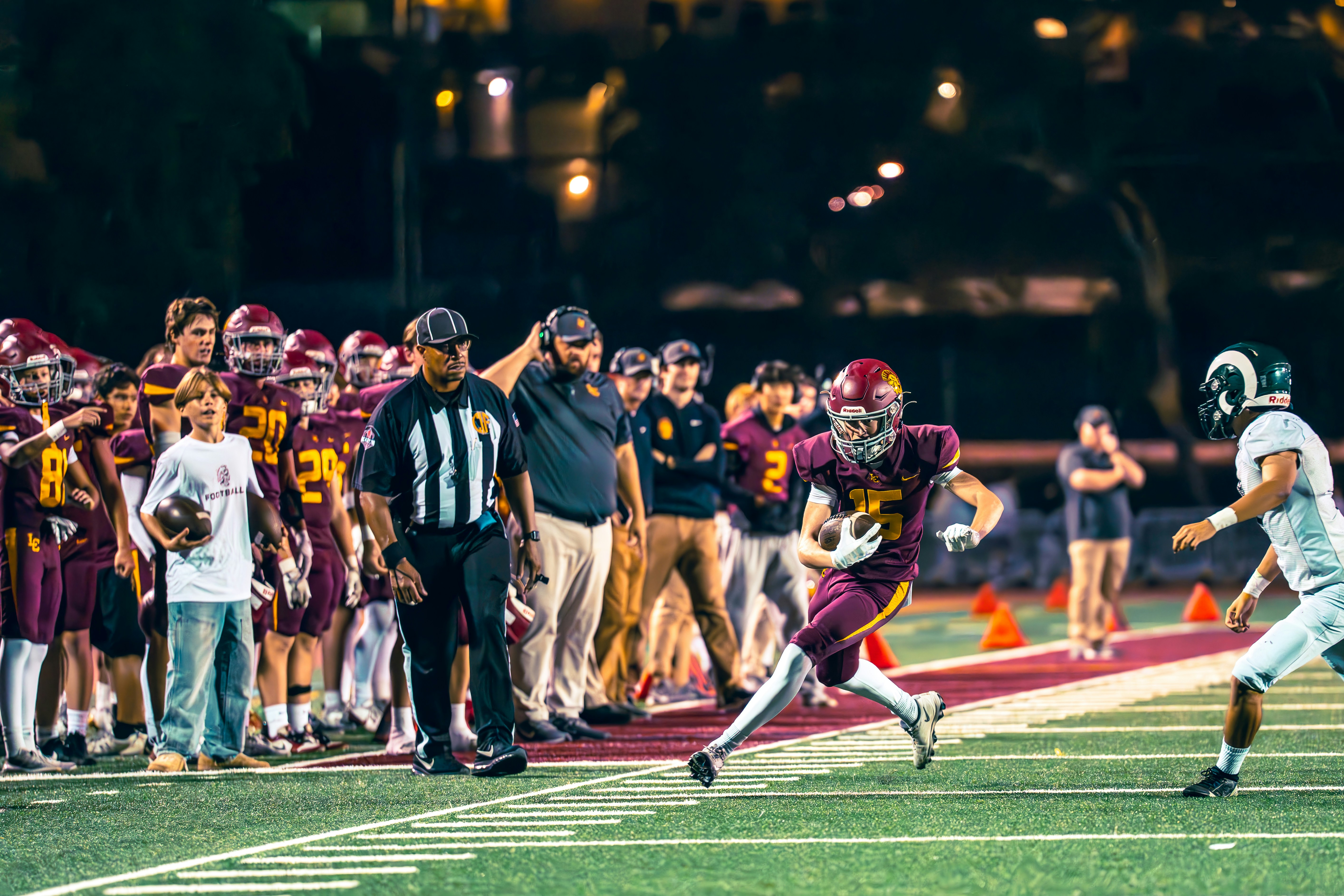 Football player running